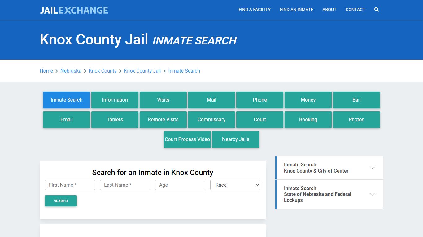 Knox County Jail, NE Inmate Search: Roster & Mugshots - Jail Exchange